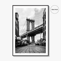 DUMBO Black and White Fine Art Photo Print, Manhattan Bridge New York City Poster
