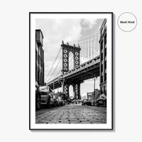 DUMBO Black and White Fine Art Photo Print, Manhattan Bridge New York City Poster