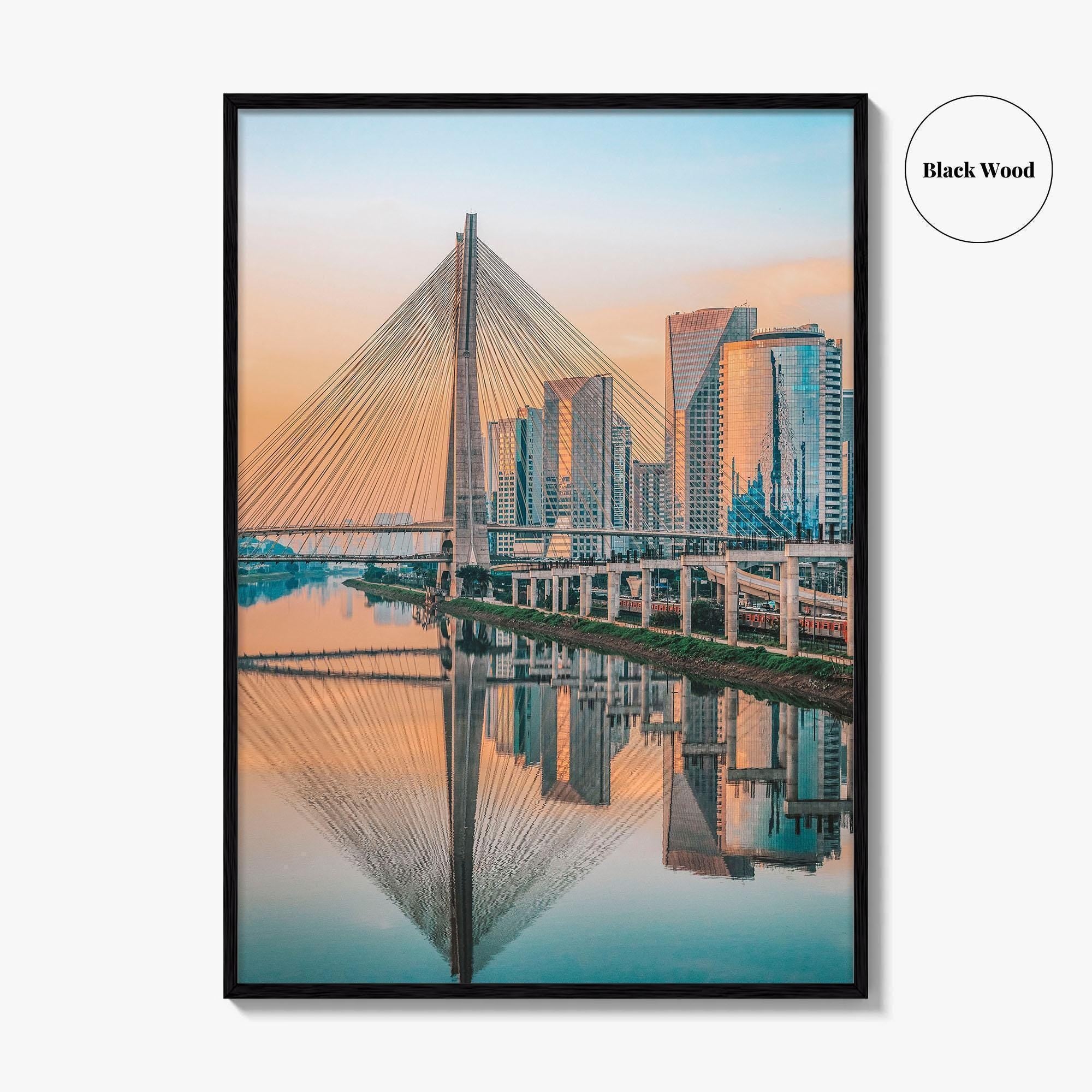 Sao Paulo Skyline Fine Art Photo Print, Vertical Wall Decor Poster, Brazil City