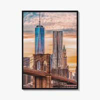 New York City Skyline Fine Art Photo Print, Brooklyn Bridge, NY, Wall Art