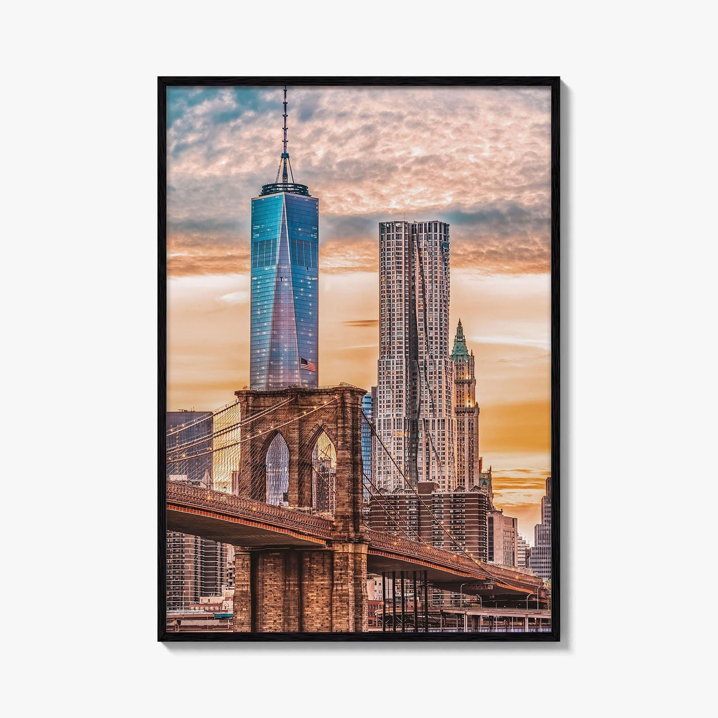 New York City Skyline Fine Art Photo Print, Brooklyn Bridge, NY, Wall Art