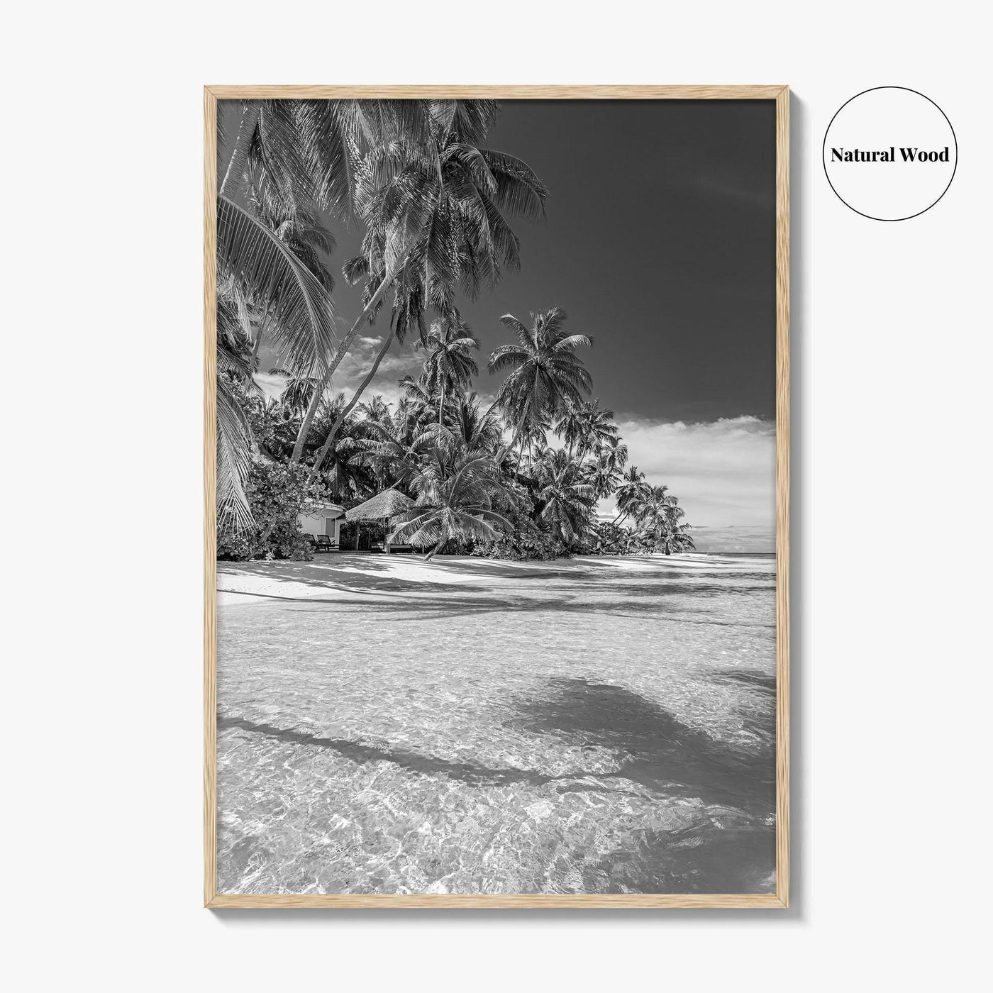 The Bahamas Black and White Fine Art Photo Print, Palm Trees, Caribbean, Nassau Poster