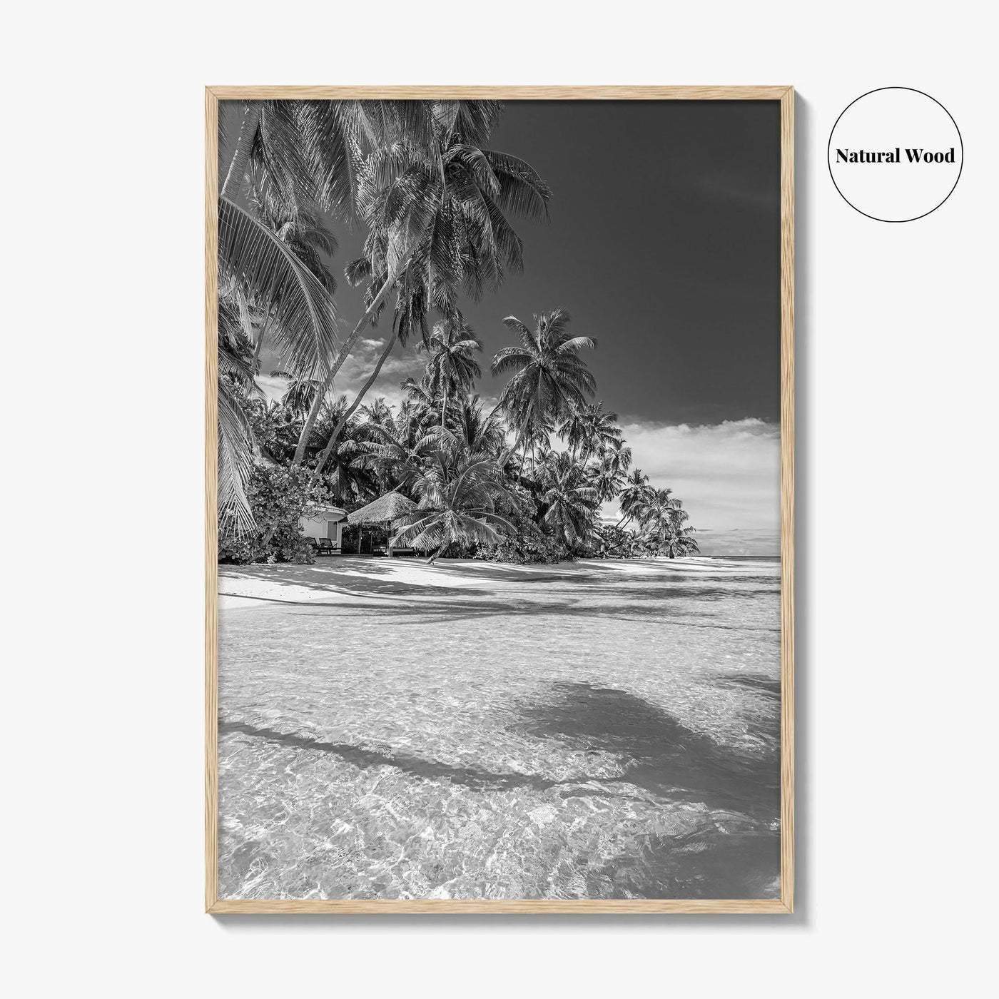 The Bahamas Black and White Fine Art Photo Print, Palm Trees, Caribbean, Nassau Poster