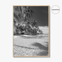 The Bahamas Black and White Fine Art Photo Print, Palm Trees, Caribbean, Nassau Poster