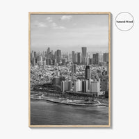 Tel Aviv Skyline Black and White Fine Art Photo Print, Israel Beach Poster
