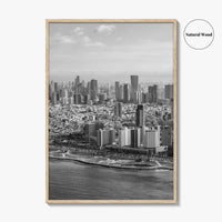 Tel Aviv Skyline Black and White Fine Art Photo Print, Israel Beach Poster