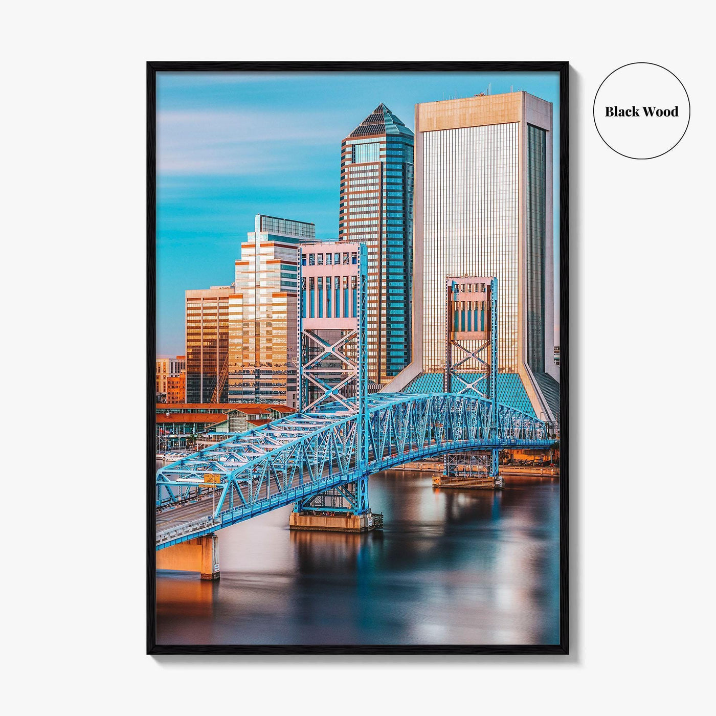 Jacksonville Skyline Fine Art Photo Print, Florida Downtown, USA Wall Decor Poster