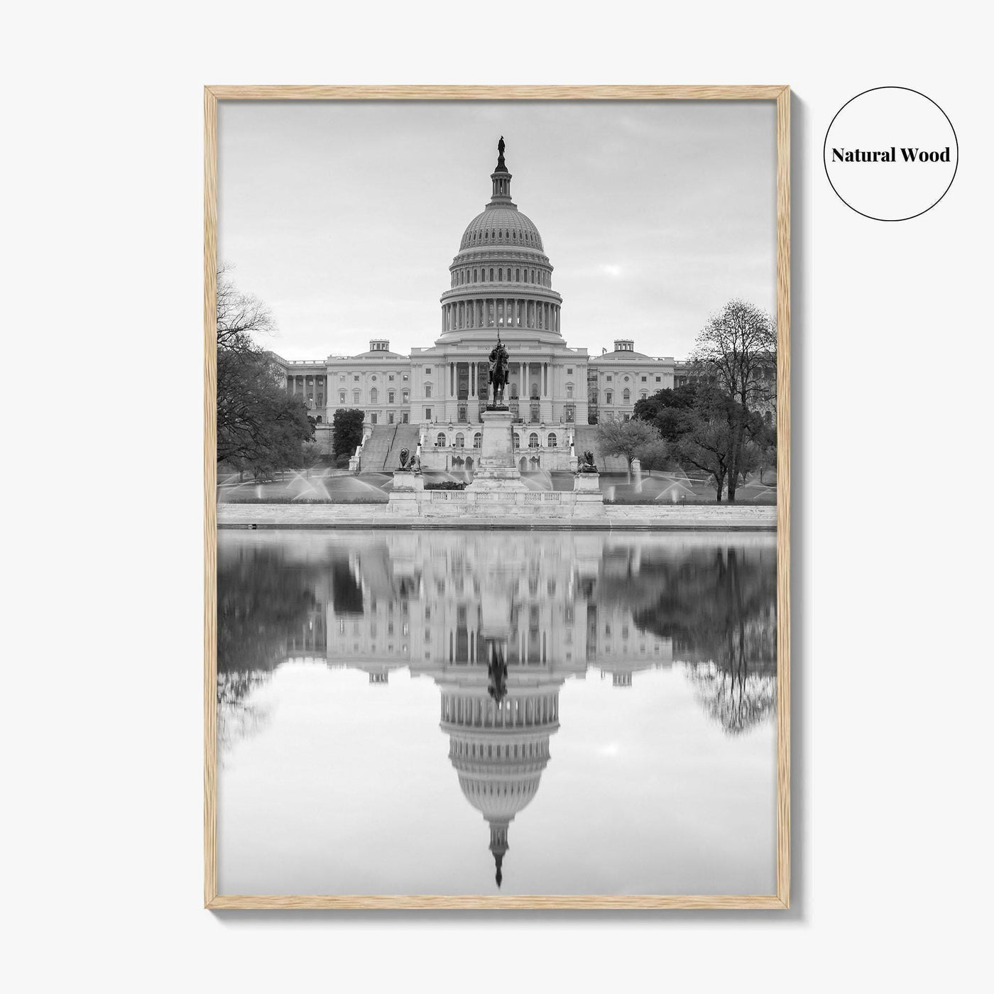 Washington DC Black and White Fine Art Photo Print, United States Capitol Poster, USA