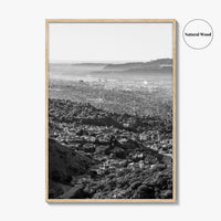 Burbank Skyline Black and White Fine Art Photo Print, Los Angeles, California Poster