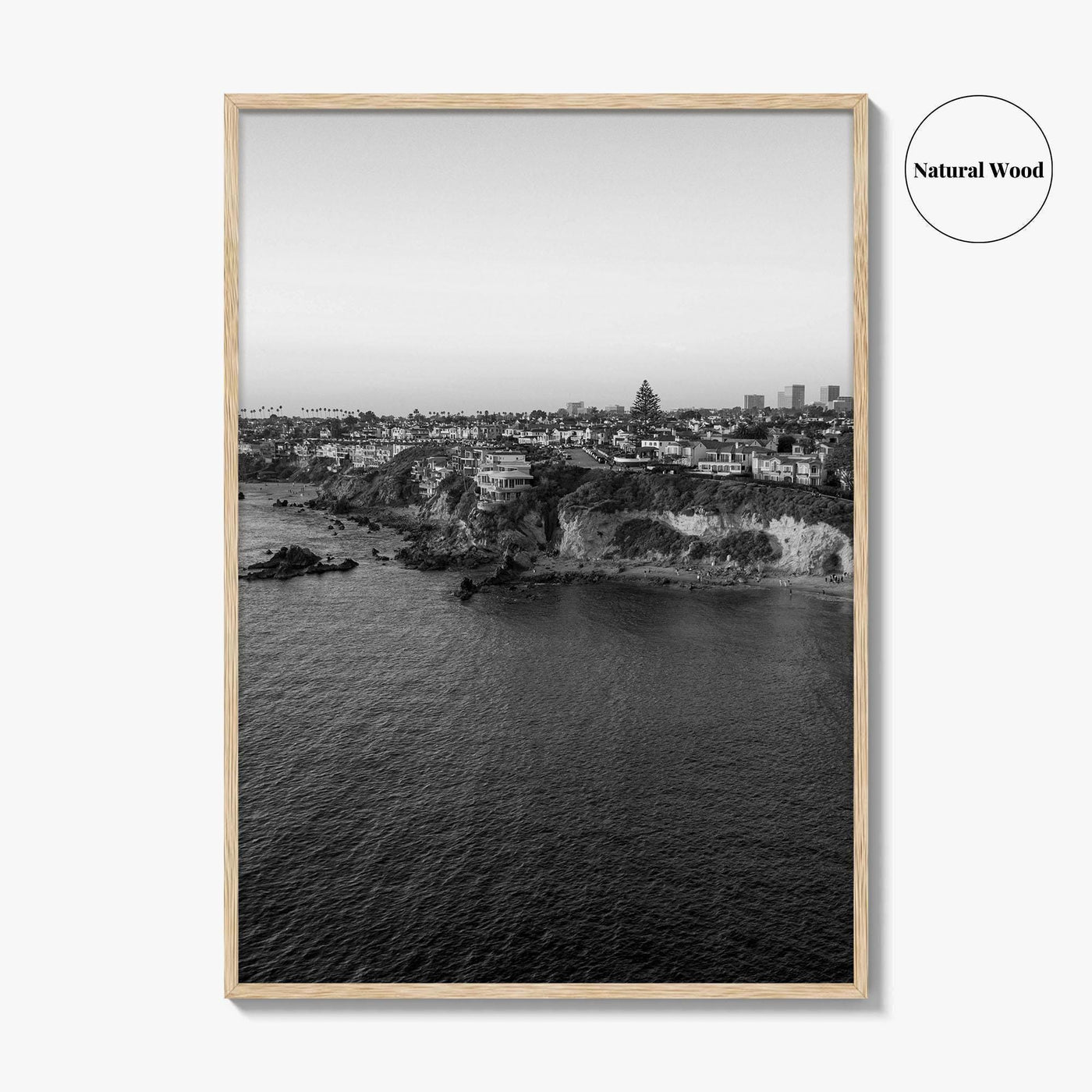 Newport Beach Black and White Fine Art Photo Print, Corona Del Mar California Poster