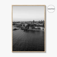 Newport Beach Black and White Fine Art Photo Print, Corona Del Mar California Poster