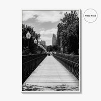 Kansas City Black and White Fine Art Photo Print, Love Bridge Missouri Poster