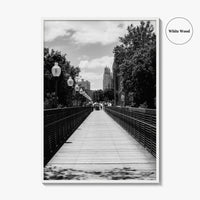 Kansas City Black and White Fine Art Photo Print, Love Bridge Missouri Poster