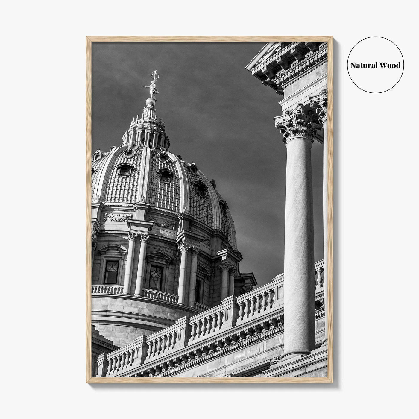 Harrisburg Black and White Fine Art Photo Print, Pennsylvania State Capitol Poster