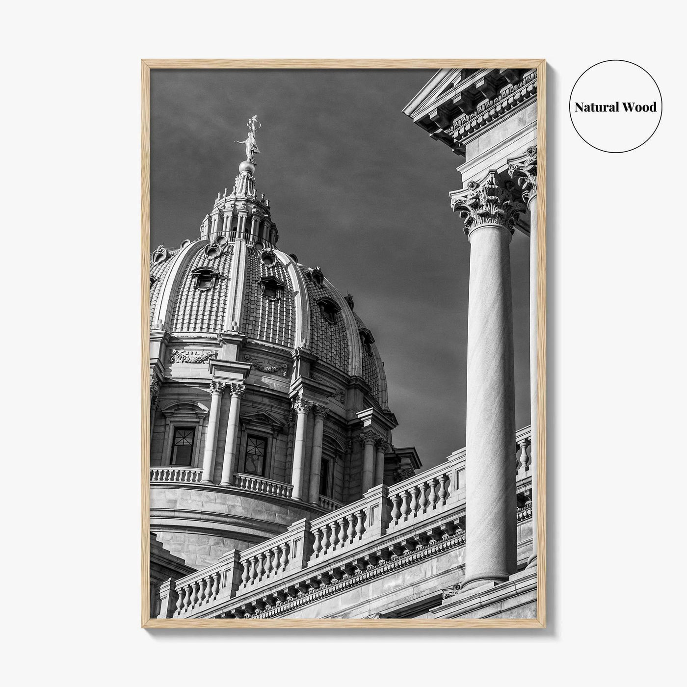 Harrisburg Black and White Fine Art Photo Print, Pennsylvania State Capitol Poster