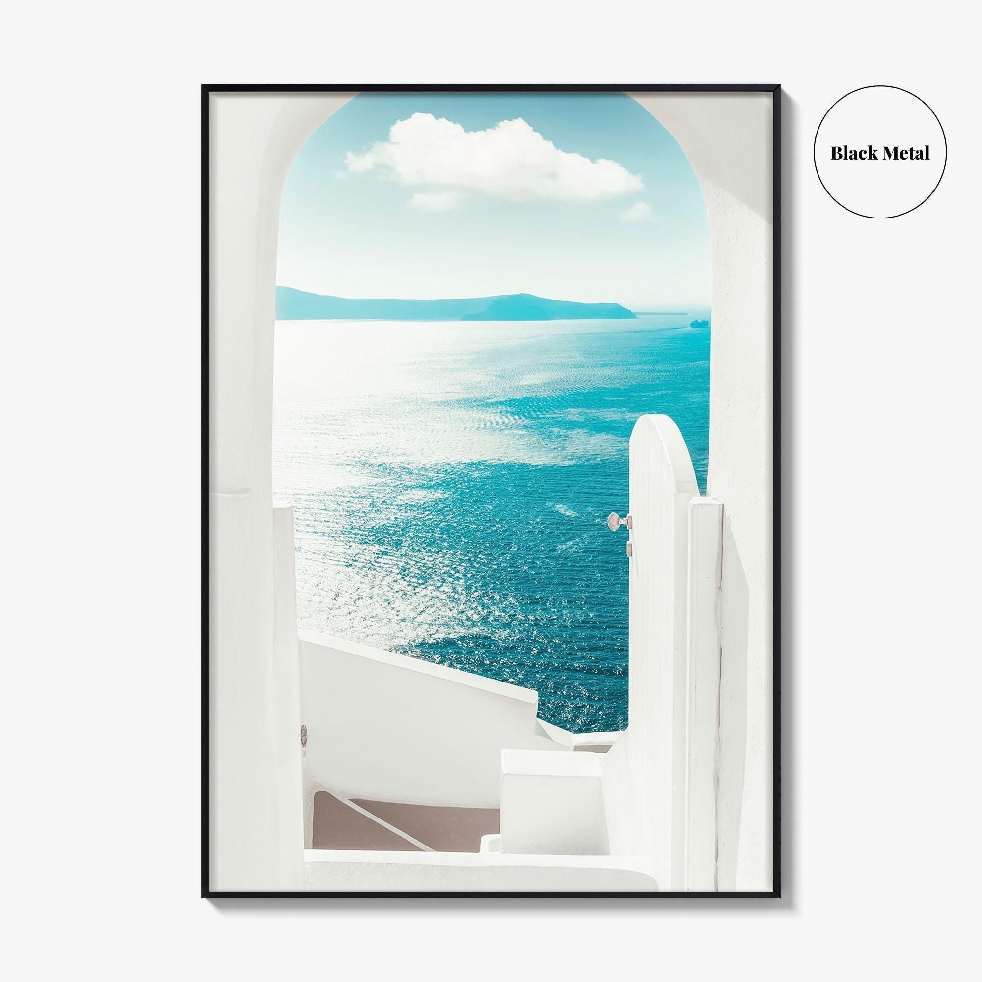 Santorini Greece Blue Fine Art Photo Print, Oia, Aegean Sea, Cyclades, Wall Decor Poster