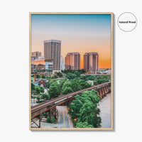 Richmond Skyline Fine Art Photo Print, Downtown, Virginia VA, USA Wall Poster