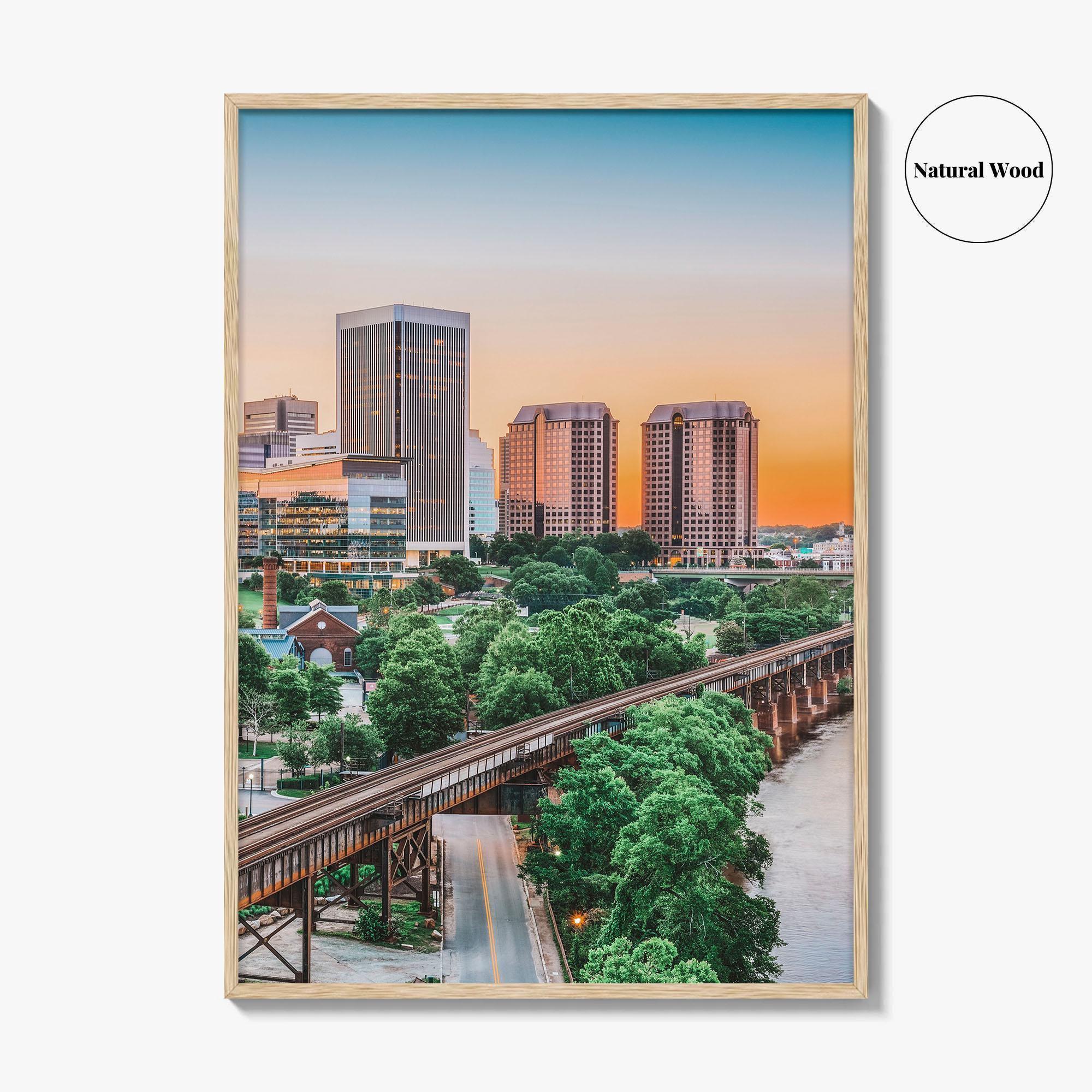 Richmond Skyline Fine Art Photo Print, Downtown, Virginia VA, USA Wall Poster