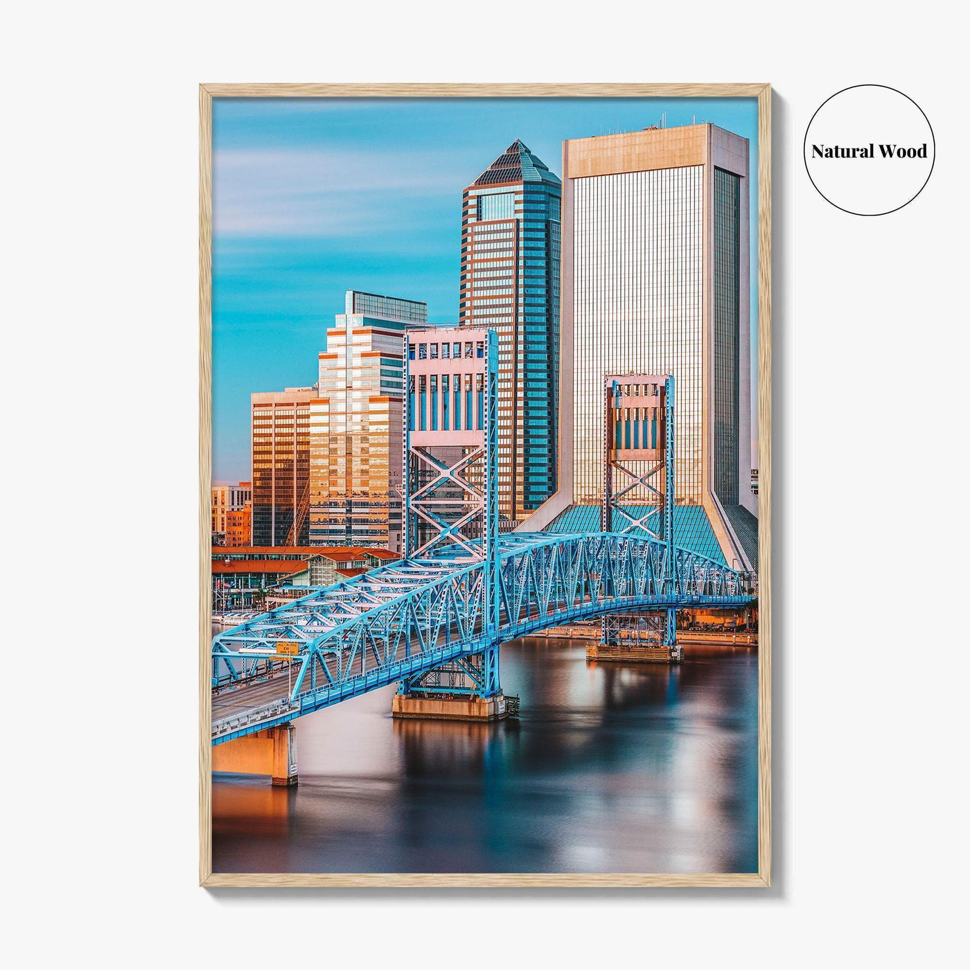 Jacksonville Skyline Fine Art Photo Print, Florida Downtown, USA Wall Decor Poster