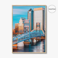 Jacksonville Skyline Fine Art Photo Print, Florida Downtown, USA Wall Decor Poster