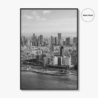Tel Aviv Skyline Black and White Fine Art Photo Print, Israel Beach Poster
