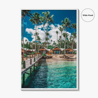 Samoa Fine Art Photo Print, Tropical Beach, Palm Trees, Polynesia Poster, South Pacific