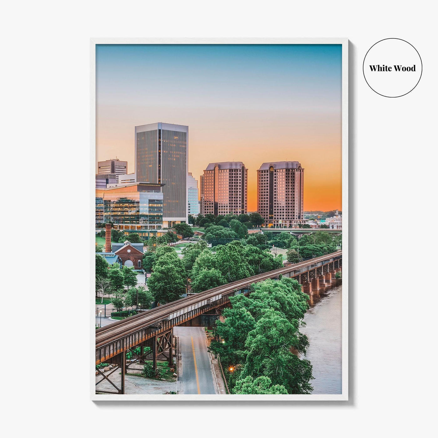 Richmond Skyline Fine Art Photo Print, Downtown, Virginia VA, USA Wall Poster