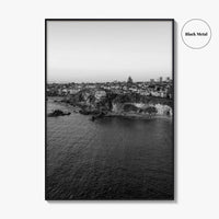 Newport Beach Black and White Fine Art Photo Print, Corona Del Mar California Poster