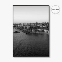 Newport Beach Black and White Fine Art Photo Print, Corona Del Mar California Poster