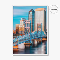 Jacksonville Skyline Fine Art Photo Print, Florida Downtown, USA Wall Decor Poster