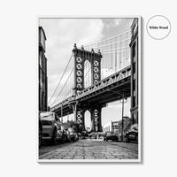 DUMBO Black and White Fine Art Photo Print, Manhattan Bridge New York City Poster