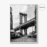 DUMBO Black and White Fine Art Photo Print, Manhattan Bridge New York City Poster
