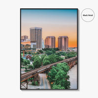 Richmond Skyline Fine Art Photo Print, Downtown, Virginia VA, USA Wall Poster