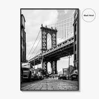 DUMBO Black and White Fine Art Photo Print, Manhattan Bridge New York City Poster