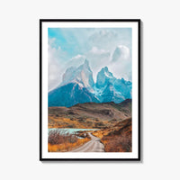 Torres del Paine Fine Art Photo Print, Patagonia Chile Poster, Lake Pehoe, Los Cuernos