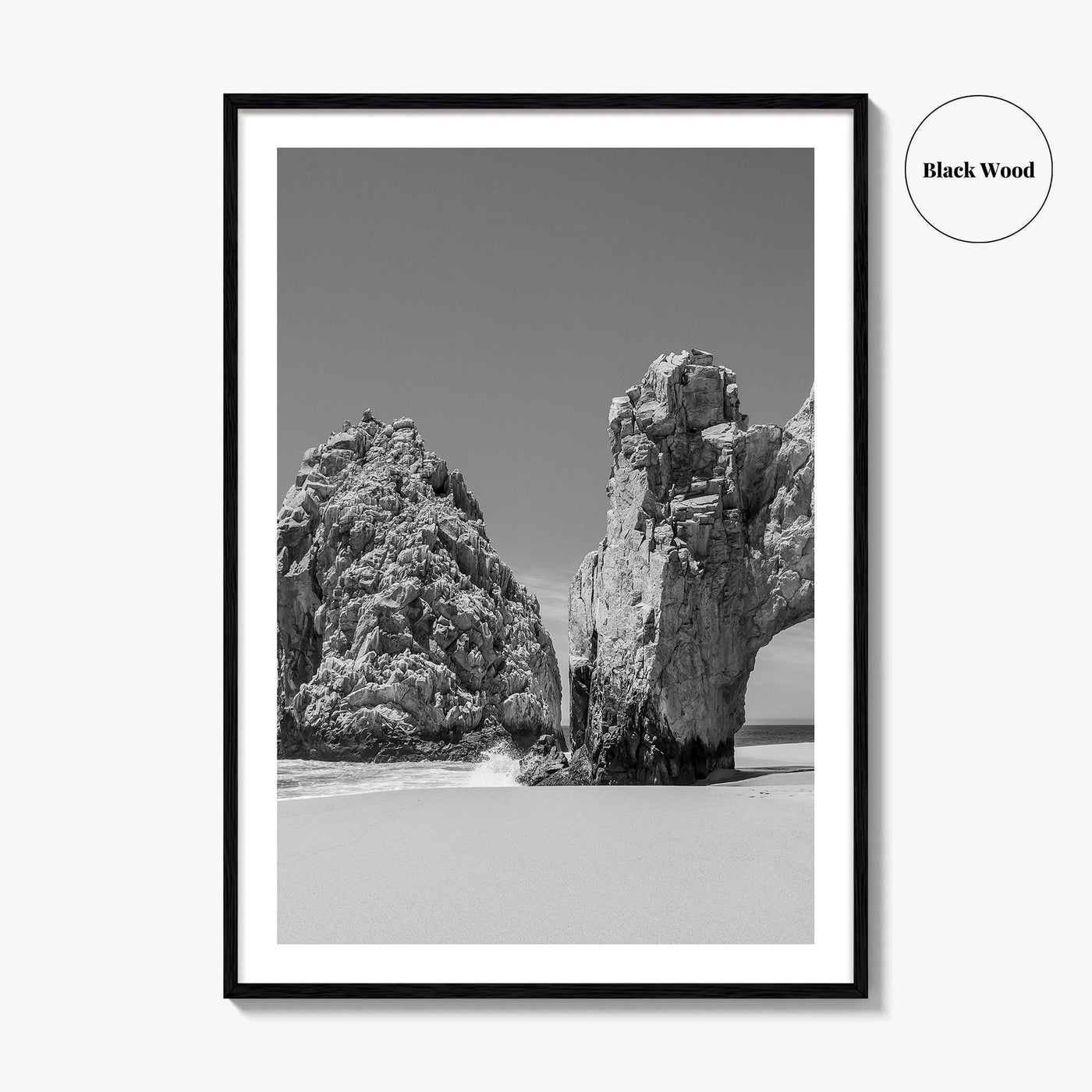 Cabo San Lucas Black and White Fine Art Photo Print, Mexico Poster