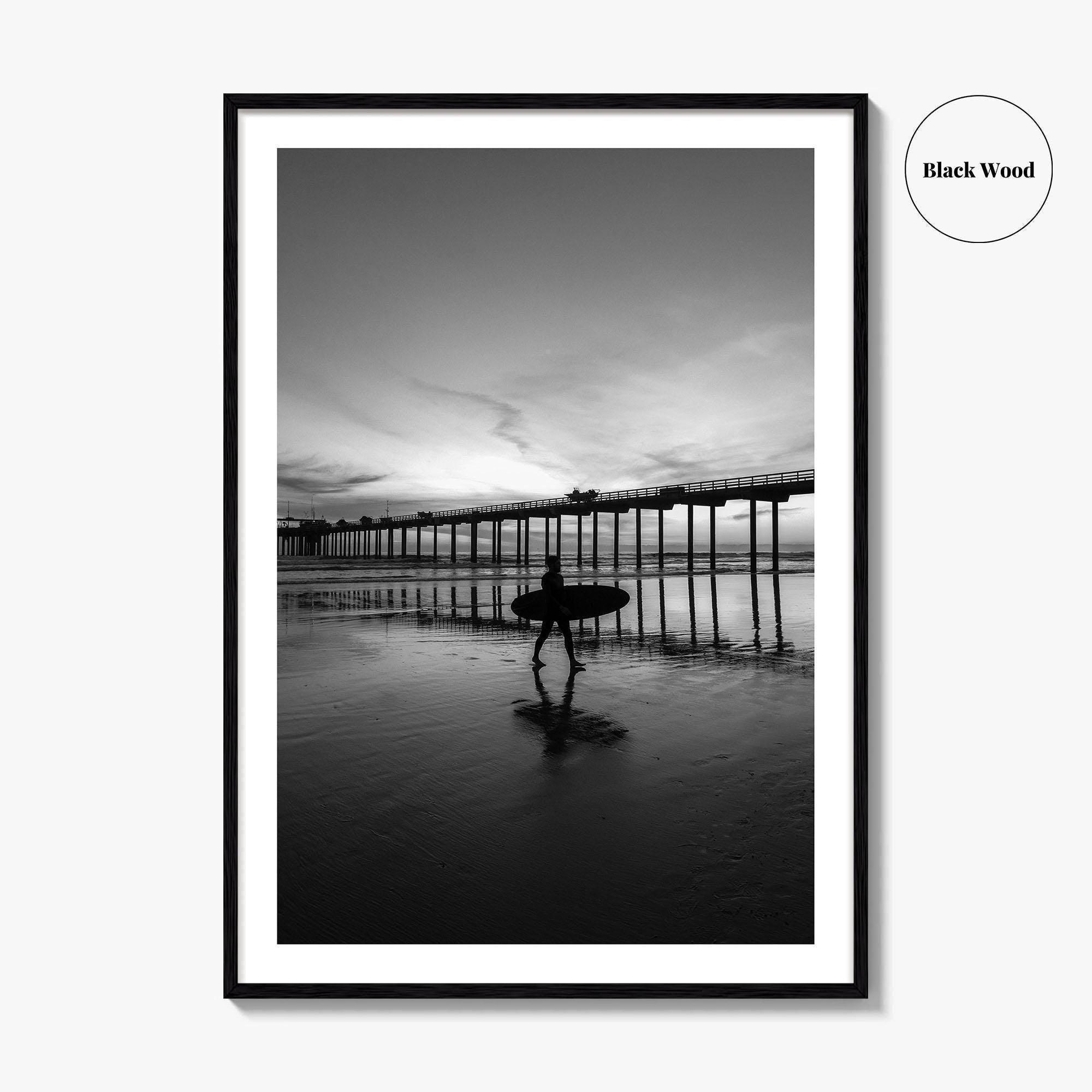 Carlsbad Black and White Fine Art Photo Print, San Diego California Poster