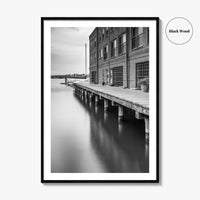 Fells Point Black and White Fine Art Photo Print, Maryland USA Poster