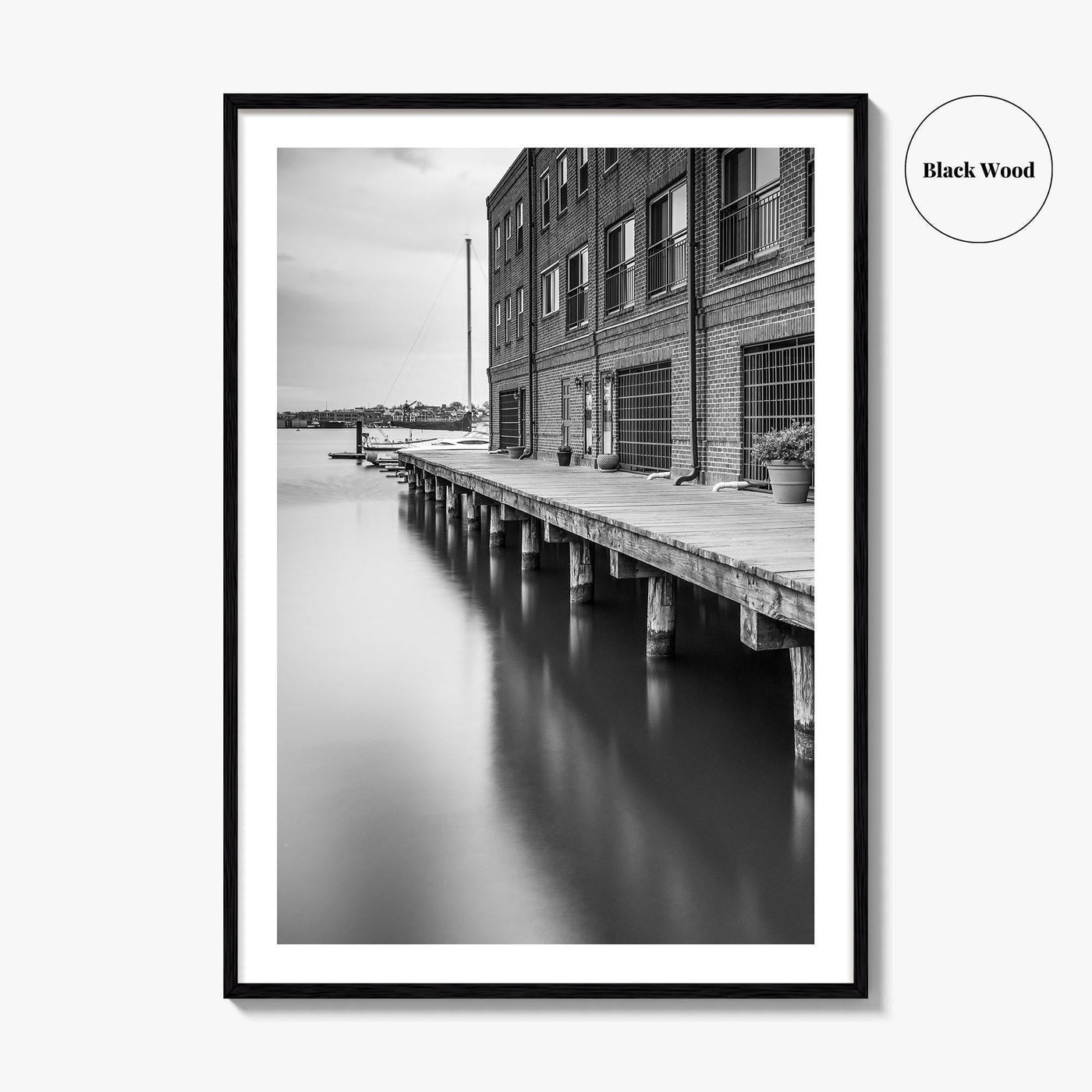 Fells Point Black and White Fine Art Photo Print, Maryland USA Poster