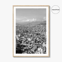 Quito Skyline Black and White Fine Art Photo Print, Ecuador, City Poster, Wall Decor