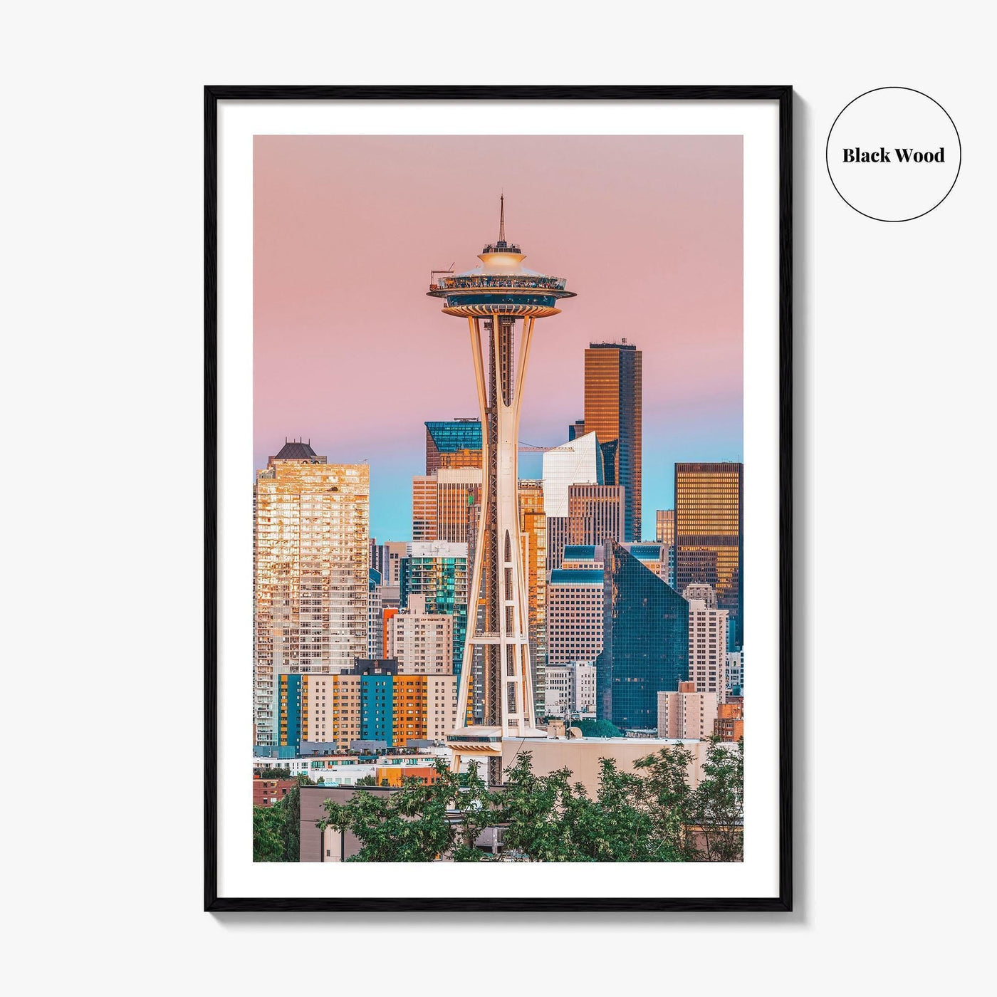 Seattle Skyline Fine Art Photo Print, Washington USA, Downtown Poster