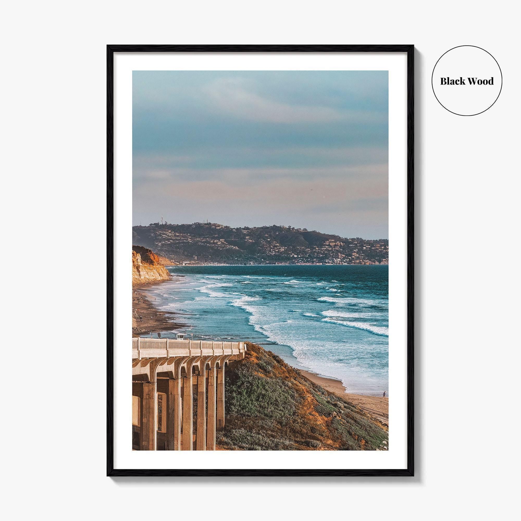 Torrey Pines Fine Art Photo Print, San Diego California Bridge Wall Decor Poster