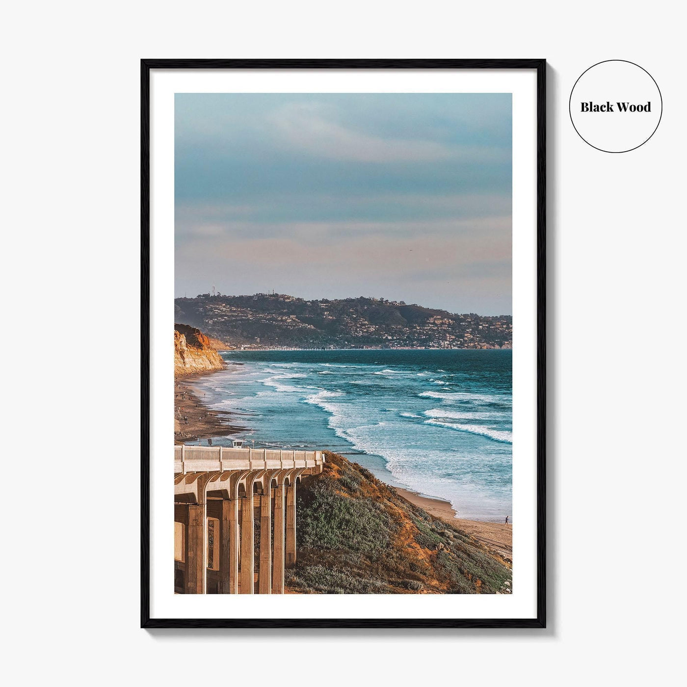 Torrey Pines Fine Art Photo Print, San Diego California Bridge Wall Decor Poster