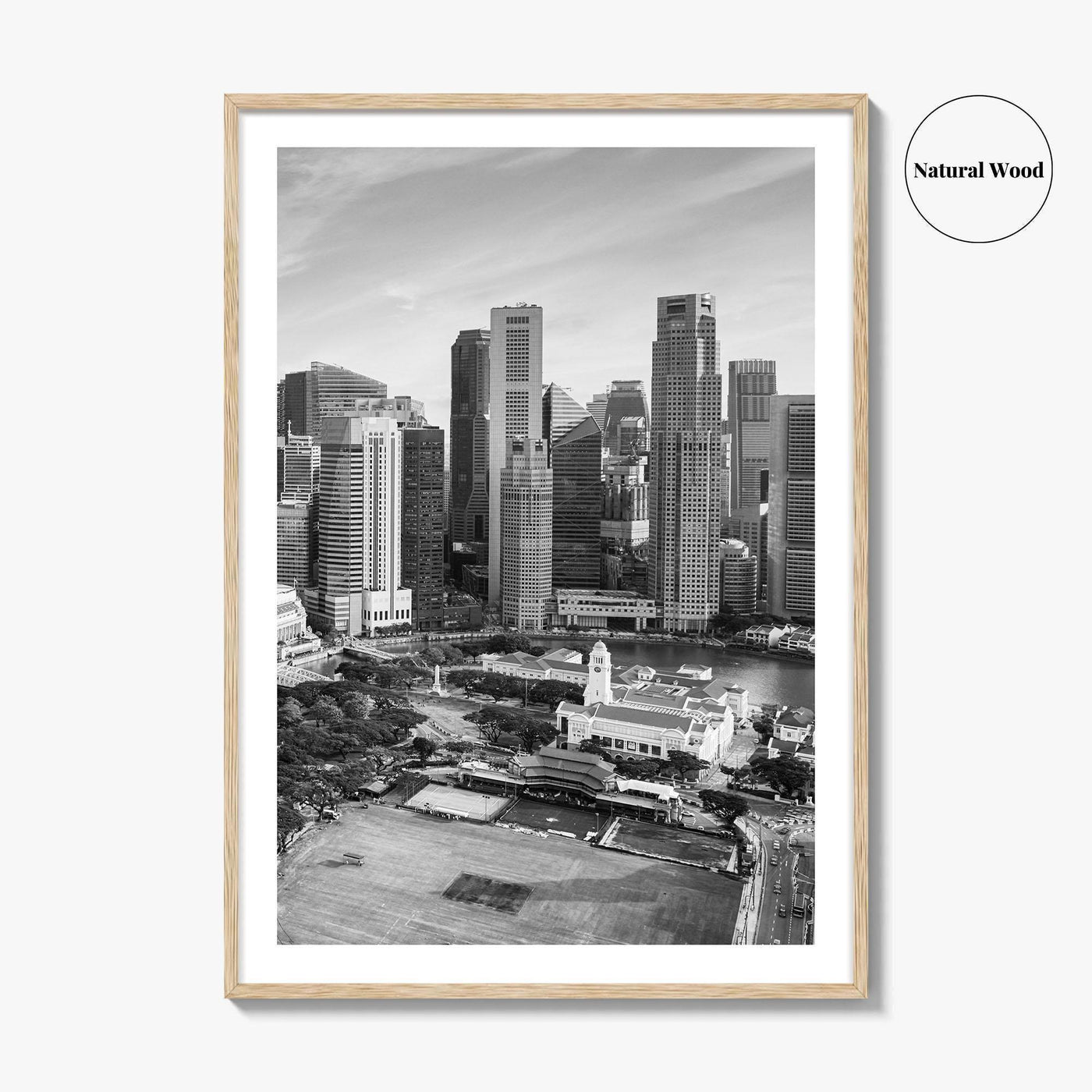 Singapore Black and White Fine Art Photo Print, Marina Bay, Singapore Poster
