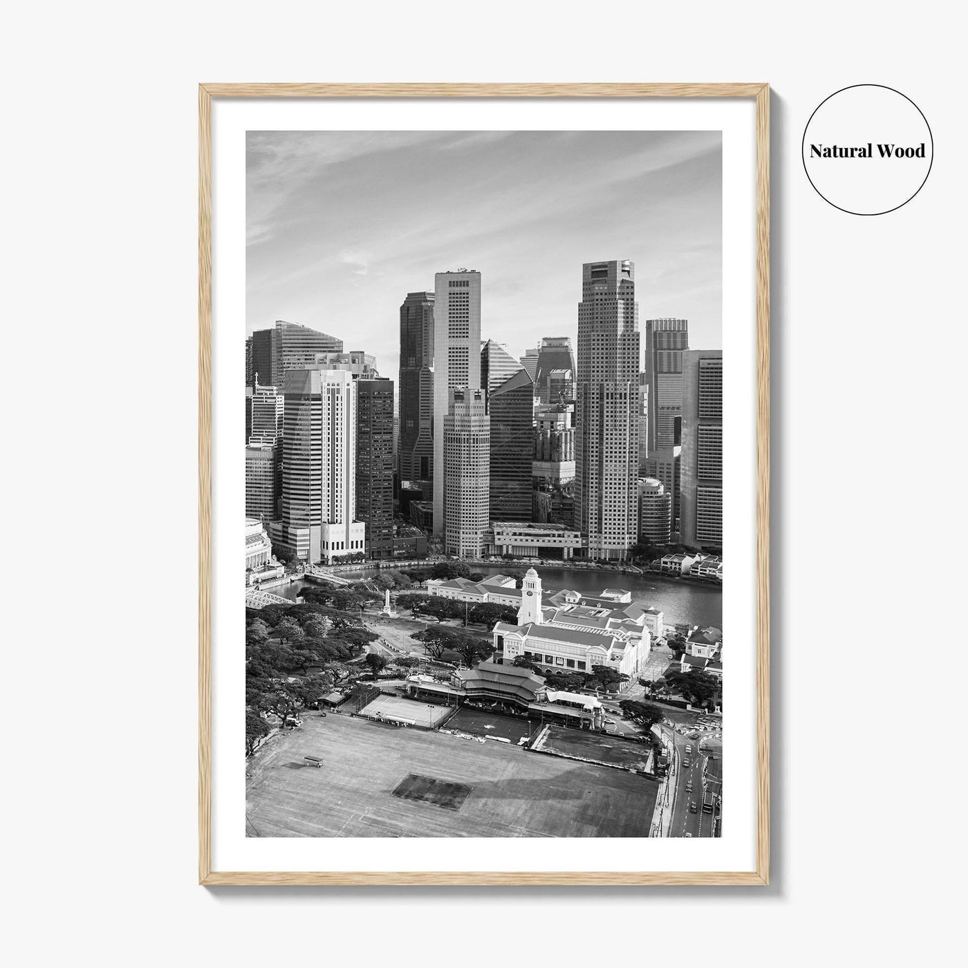 Singapore Black and White Fine Art Photo Print, Marina Bay, Singapore Poster