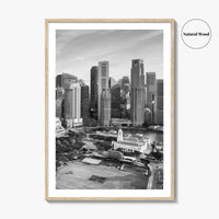 Singapore Black and White Fine Art Photo Print, Marina Bay, Singapore Poster