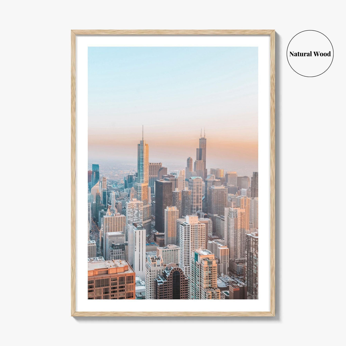 Chicago Skyline Fine Art Photo Print, Downtown Wall Art Poster, Illinois USA