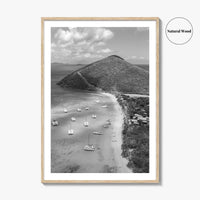 British Virgin Islands Black and White Fine Art Photo Print, Caribbean Poster