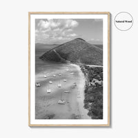 British Virgin Islands Black and White Fine Art Photo Print, Caribbean Poster