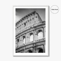 Rome Black and White Fine Art Photo Print, Colosseum Italy, Roma, Wall Decor Poster